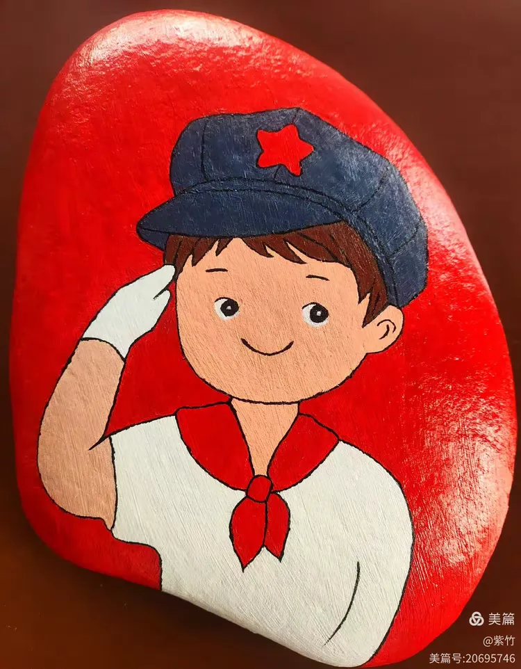 —徐家湾乡中心幼儿园教师红色文化教育主题之石头画